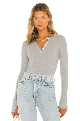 Michael Lauren Vance Henley Tee in Heather Grey from Revolve.com | Revolve Clothing (Global)