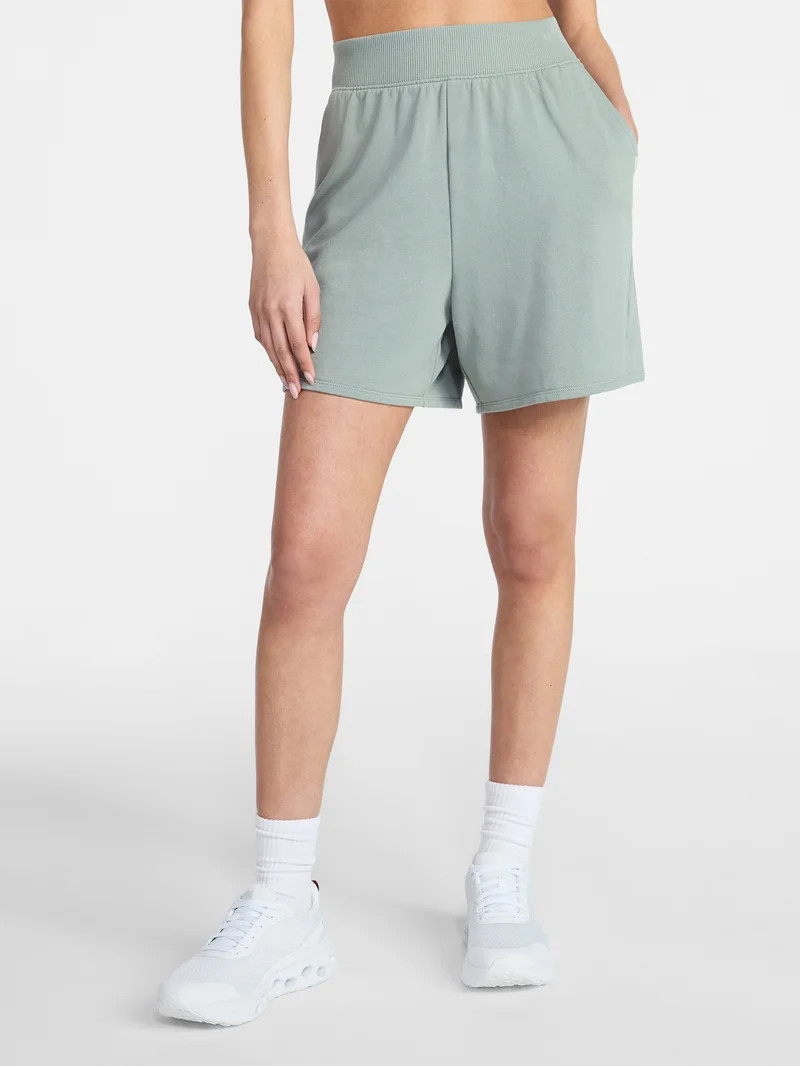 Athletic Works Women's Mineral Wash French Terry Shorts, Sizes XS-4X | Walmart (US)