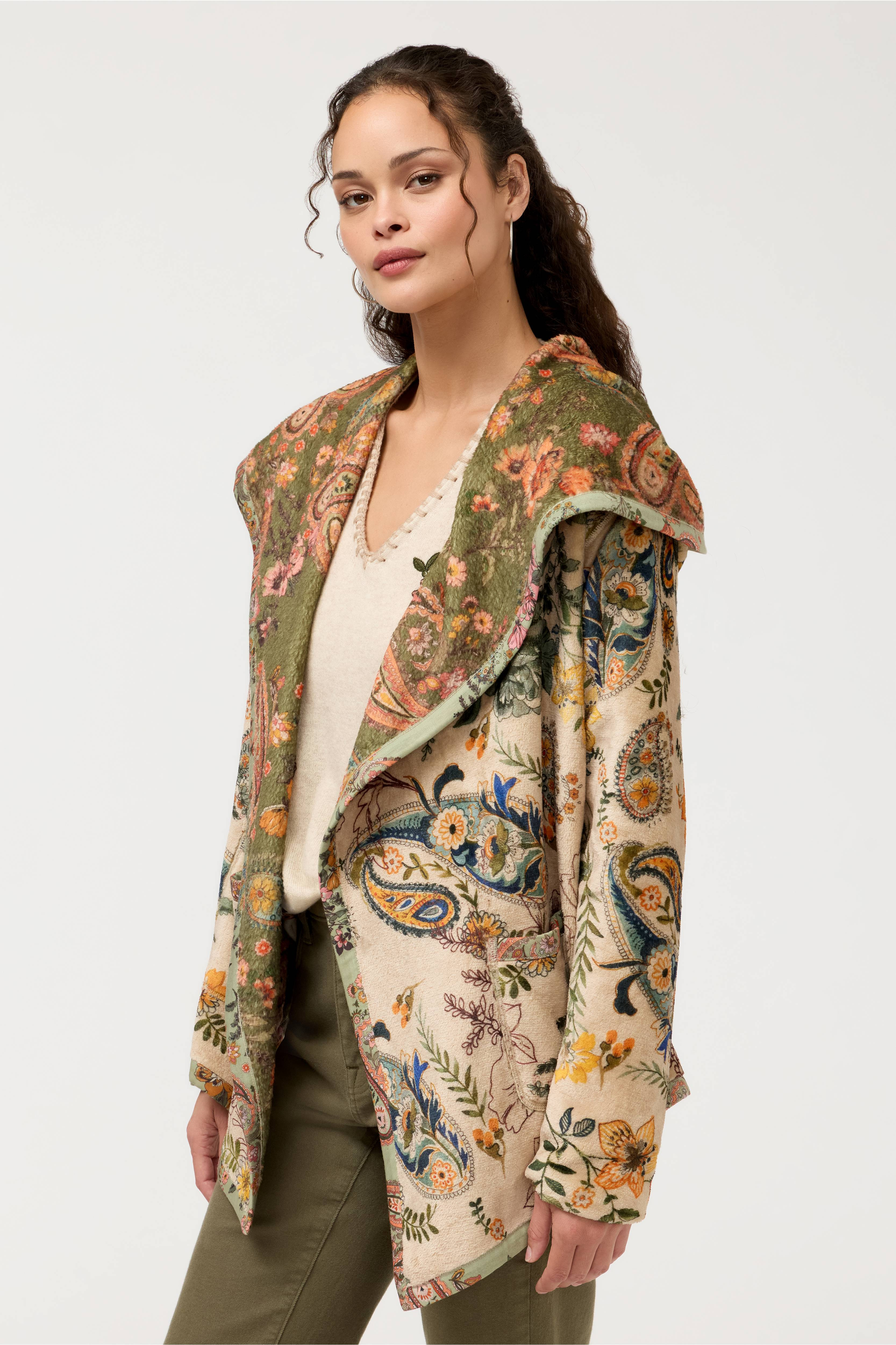 JOAN REVERSIBLE SHERPA JACKET
                                
                                  ... | Johnny Was