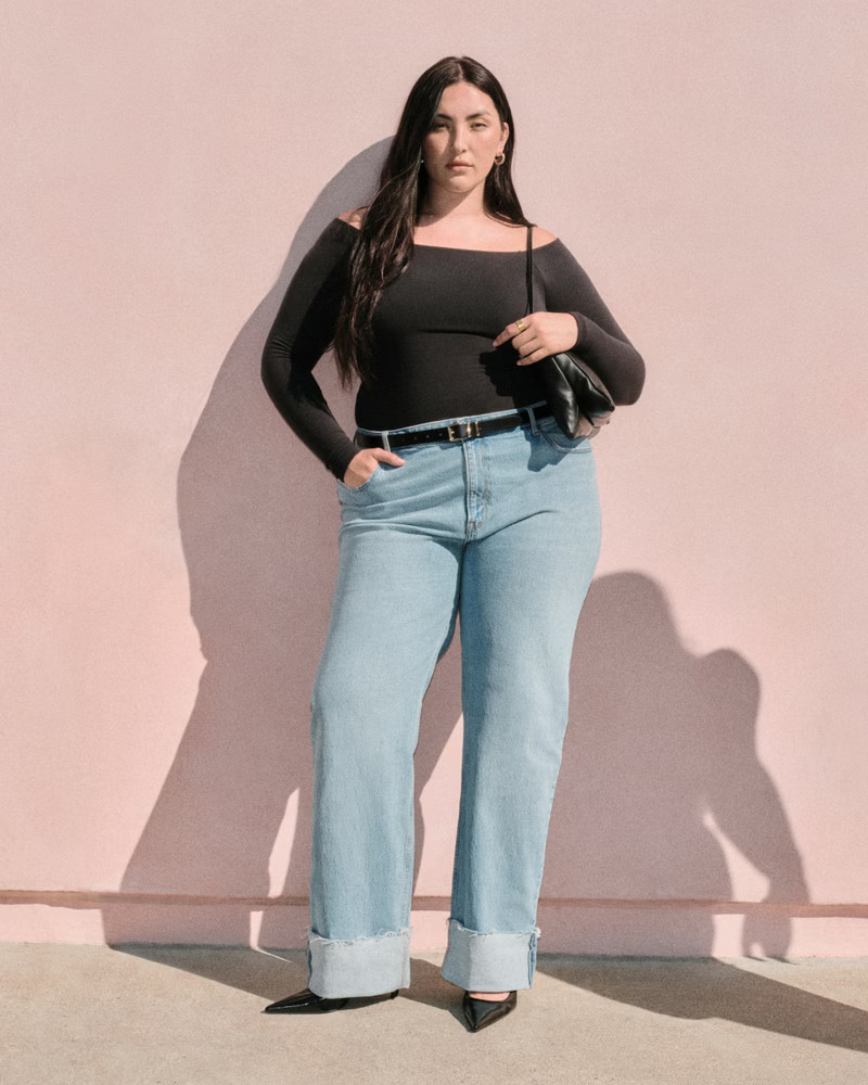 Curve Love High Rise 90s Relaxed Jean | Abercrombie & Fitch (US)