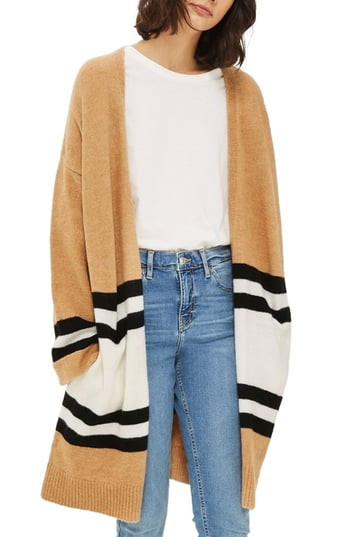 Women's Topshop Stripe Colorblock Cardigan | Nordstrom