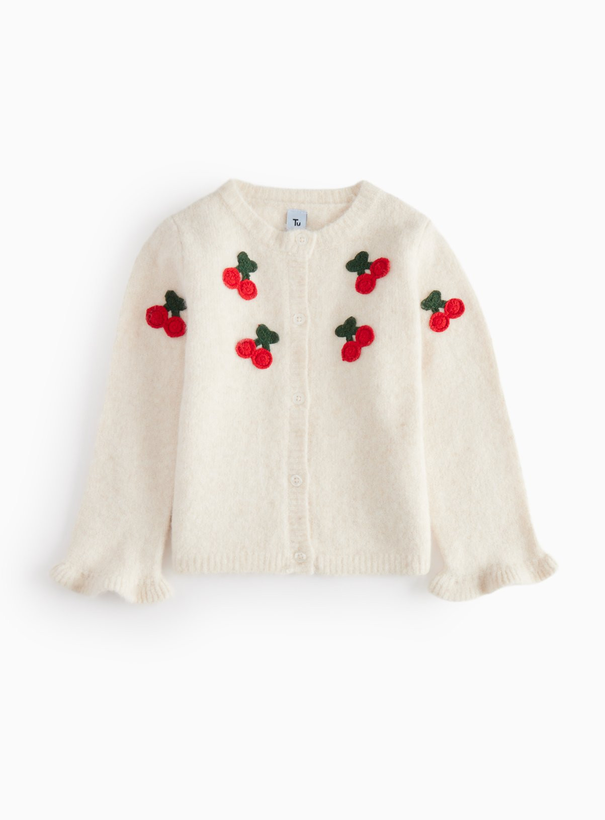 Cream Cream Applique Cherries Knit Cardigan (3-4 Years) - Tu by Sainsbury's | Tu Clothing