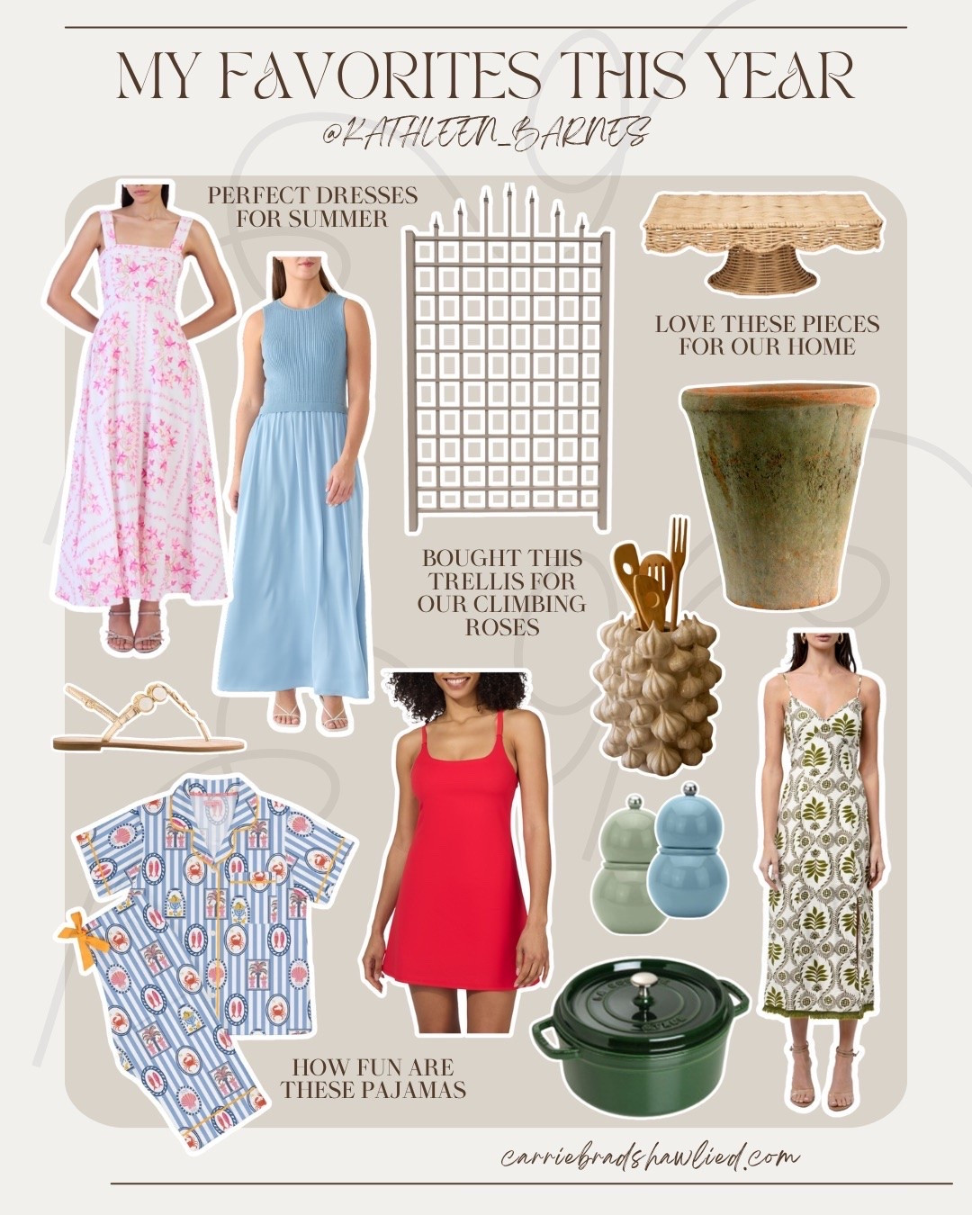 My favorite purchases this year — unique home decor, seasonal dresses, fabulous pajamas