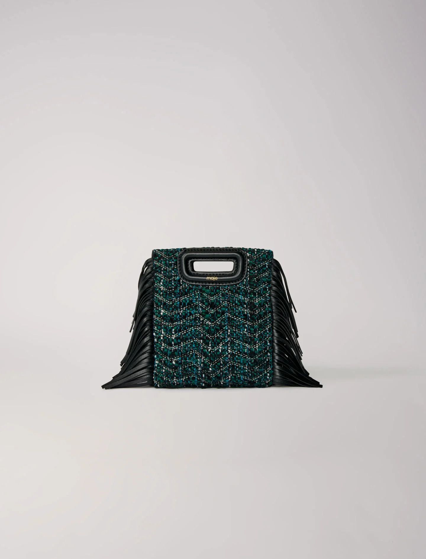 M Mini bag in tweed Green for Women | Maje | Maje US