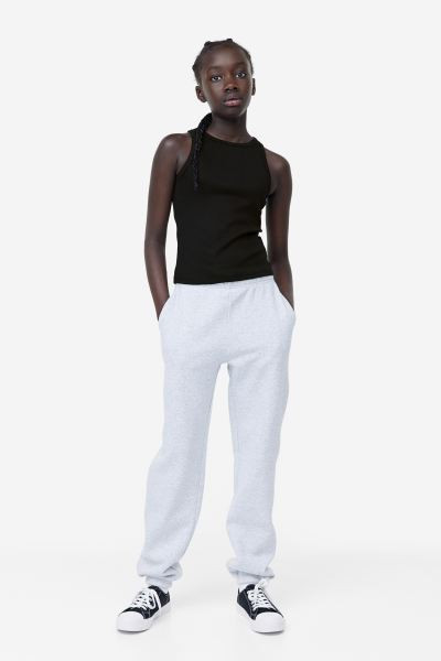 Ribbed cotton vest top - Black - Kids | H&M GB | H&M (UK, MY, IN, SG, PH, TW, HK)