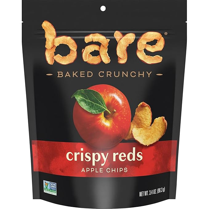 bare Baked Crunchy Apple Chips, Fujis & Reds, 3.4oz Bag | Amazon (US)