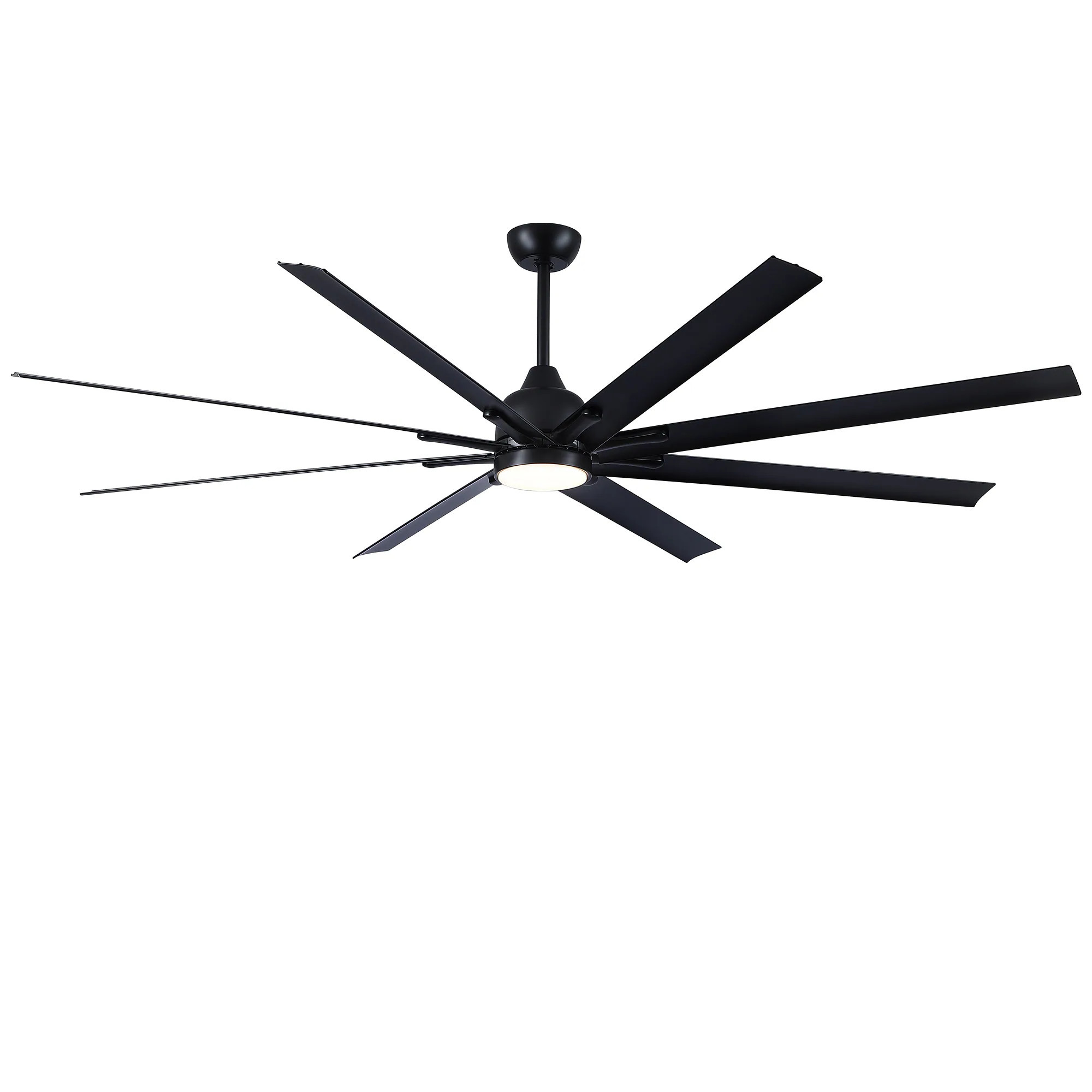 Fun Orange 84-in Black with Black Blades LED Ceiling Fan With Light and Remote Control Included 8 -Blade one_size | FUN26CF36 | Lowe's