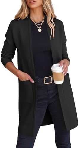 ANRABESS Cardigan Sweater for Women Casual 2025 Fall Fashion Coat Long Sleeve Open Front Knit Coa... | Amazon (US)