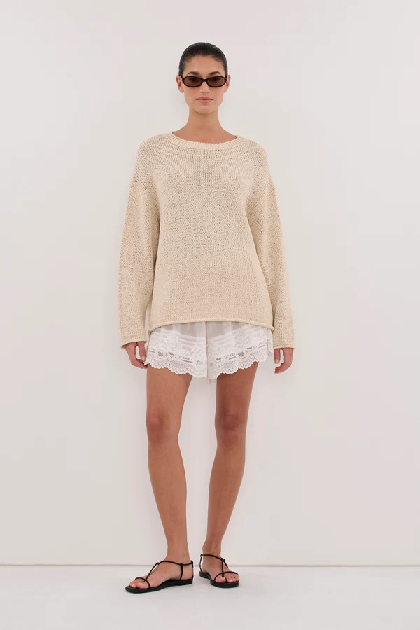 MIREYA NATURAL TEXTURED KNIT JUMPER | DISSH