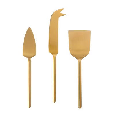 GAURI KOHLI Atlas Gold Cheese Knives, Set of 3 | Target
