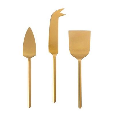 GAURI KOHLI Atlas Gold Cheese Knives, Set of 3 | Target