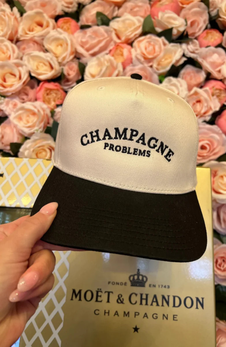 Champagne Problems Trucker Hat | Apricot Lane Boutique