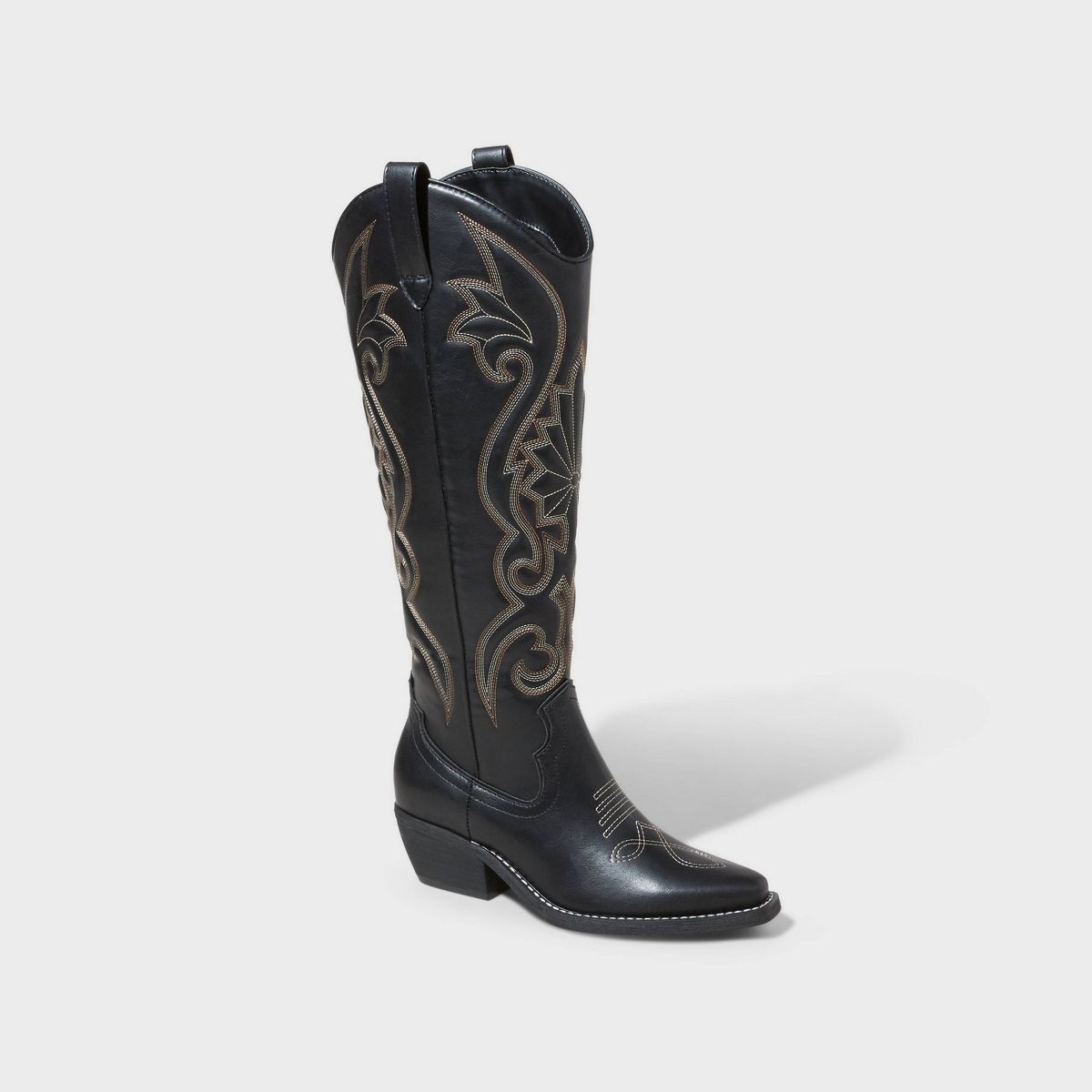 Women's Kenzi Tall Western Dress Boots with Memory Foam Insole - Wild Fable™ Black 6 | Target