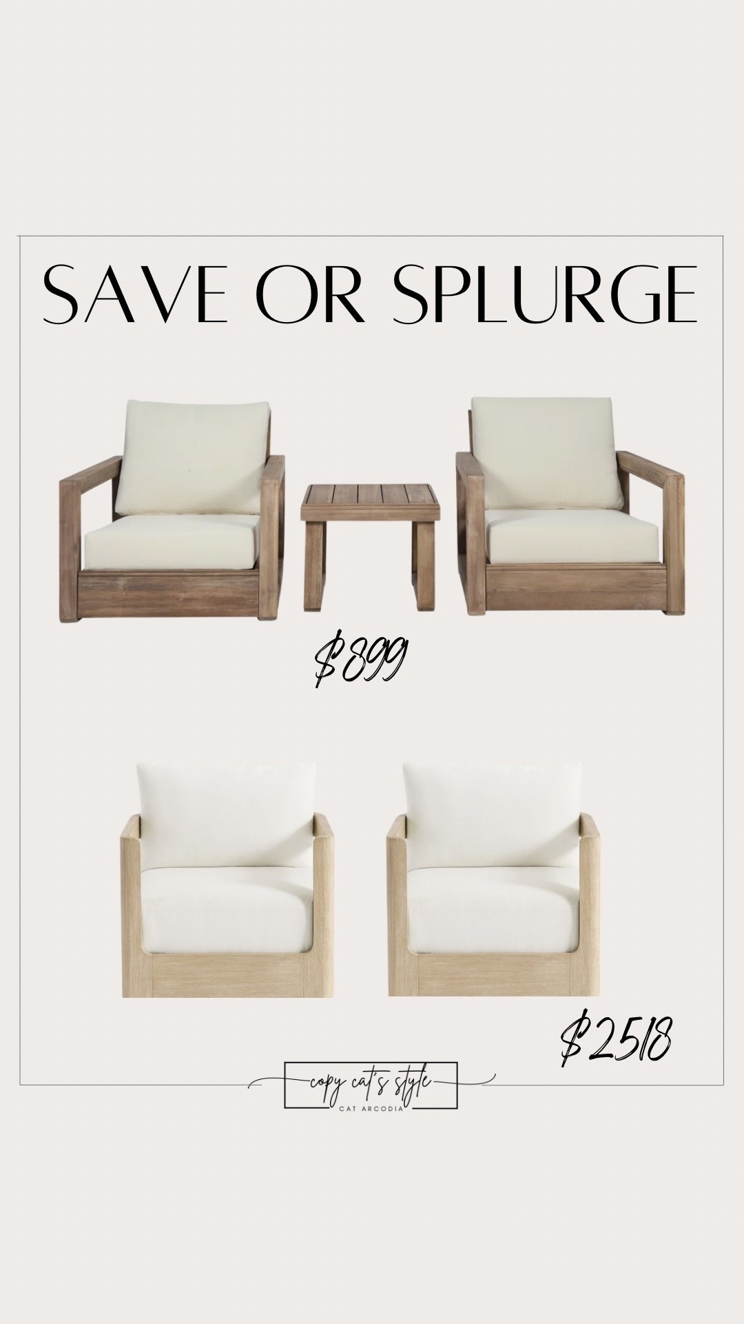Save or splurge on Patio furniture sets. Pottery barn patio set. Wayfair patio. 

#LTKHome #LTKSaleAlert