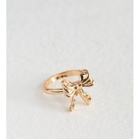 Gold Tone Bow Ring New Look | New Look (UK)