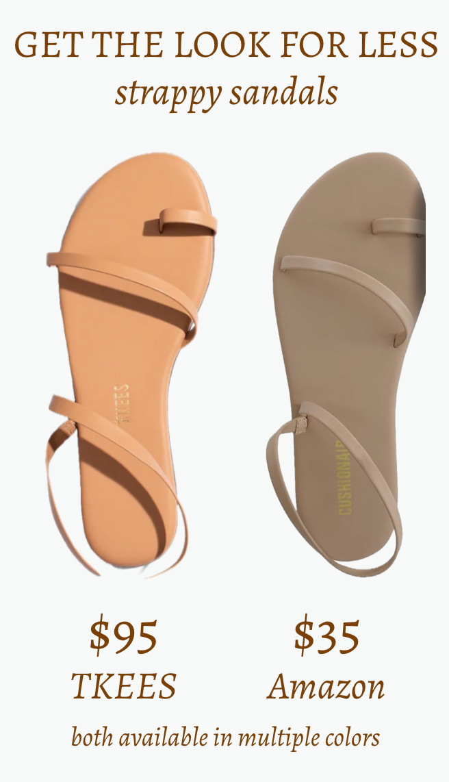 I recently purchased these Amazon sandals, and they're so comfortable and chic! I didn't even realize they are a lookalike for the TKEES sandals. Both come in several colors, and I sized up a half size in the CUSHIONAIRE sandals. 
........
tkees dupe amazon dupe amazon shoes amazon sandals amazon slides amazon fashion amazon finds amazon lookalike nordstom sandals nordstrom shoes TKEES lookalike TKEES sandals comfy walking shoes comfy walking sandals summer trip summer sandals summer shoes nude flats nude sandals tan sandals black sandals greek sandals leather sandals ankle strap sandals toe strap sandals strappy sandals  

 #LTKootd #LTKSaleAlert #LTKTravel