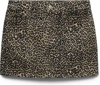 MANGO Leopard Print Denim Miniskirt | Nordstrom | Mini Skirt Outfit | Black Mini Skirt | Nordstrom