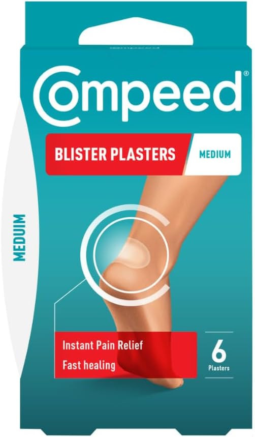 Compeed 6 Medium Size Blister Plasters for Feet (Individually Wrapped Plasters) - Hydrocolloid Pl... | Amazon (UK)