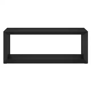 Meyer&Cross Osmond 48 in. Black Grain Rectangle Particle Board Top Coffee Table CT1865 - The Home... | The Home Depot