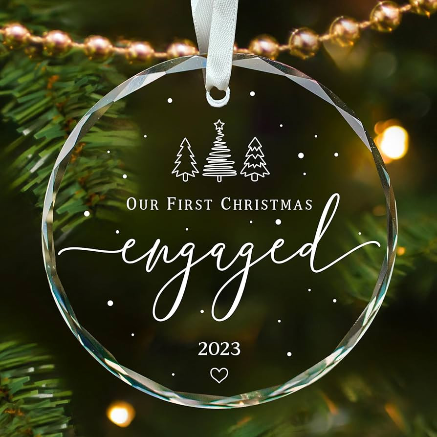 First Christmas Engaged Ornament 2023 - Engagement Gifts for Couples, Engagement Gifts for Women ... | Amazon (US)