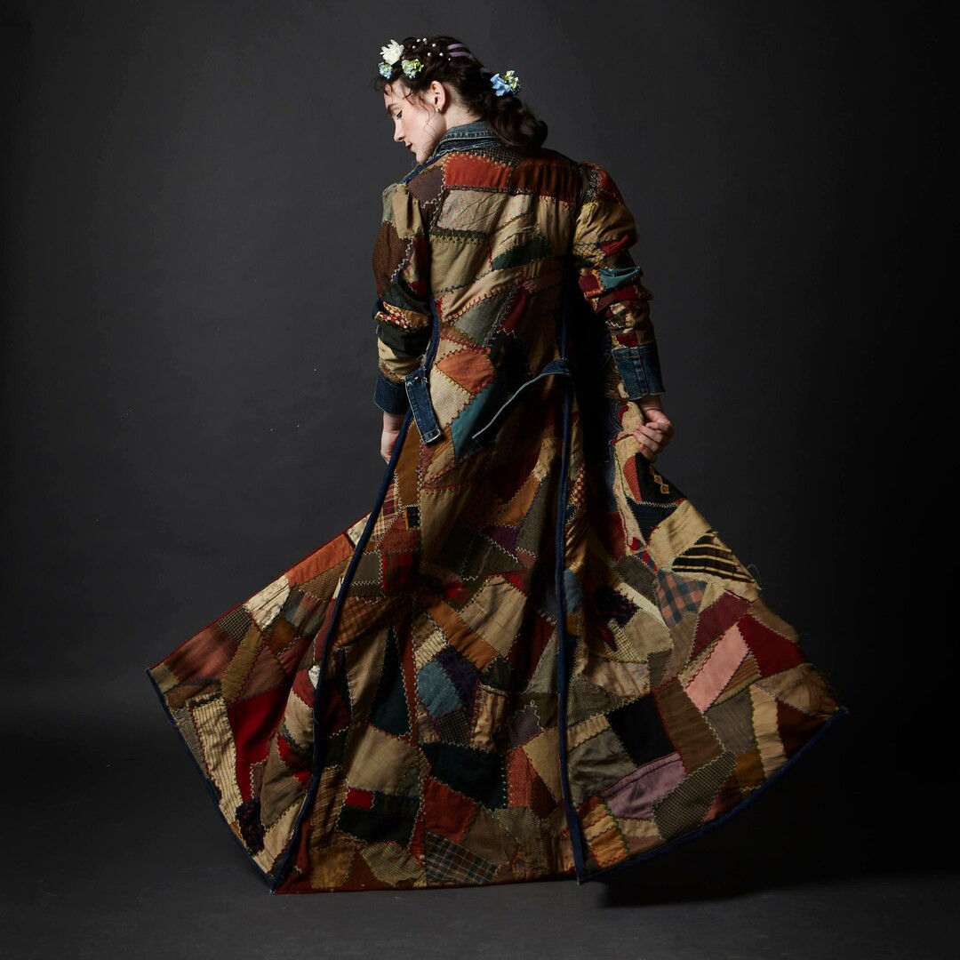 Vintage Quilt Jacket With Denim Details - Etsy | Etsy (US)