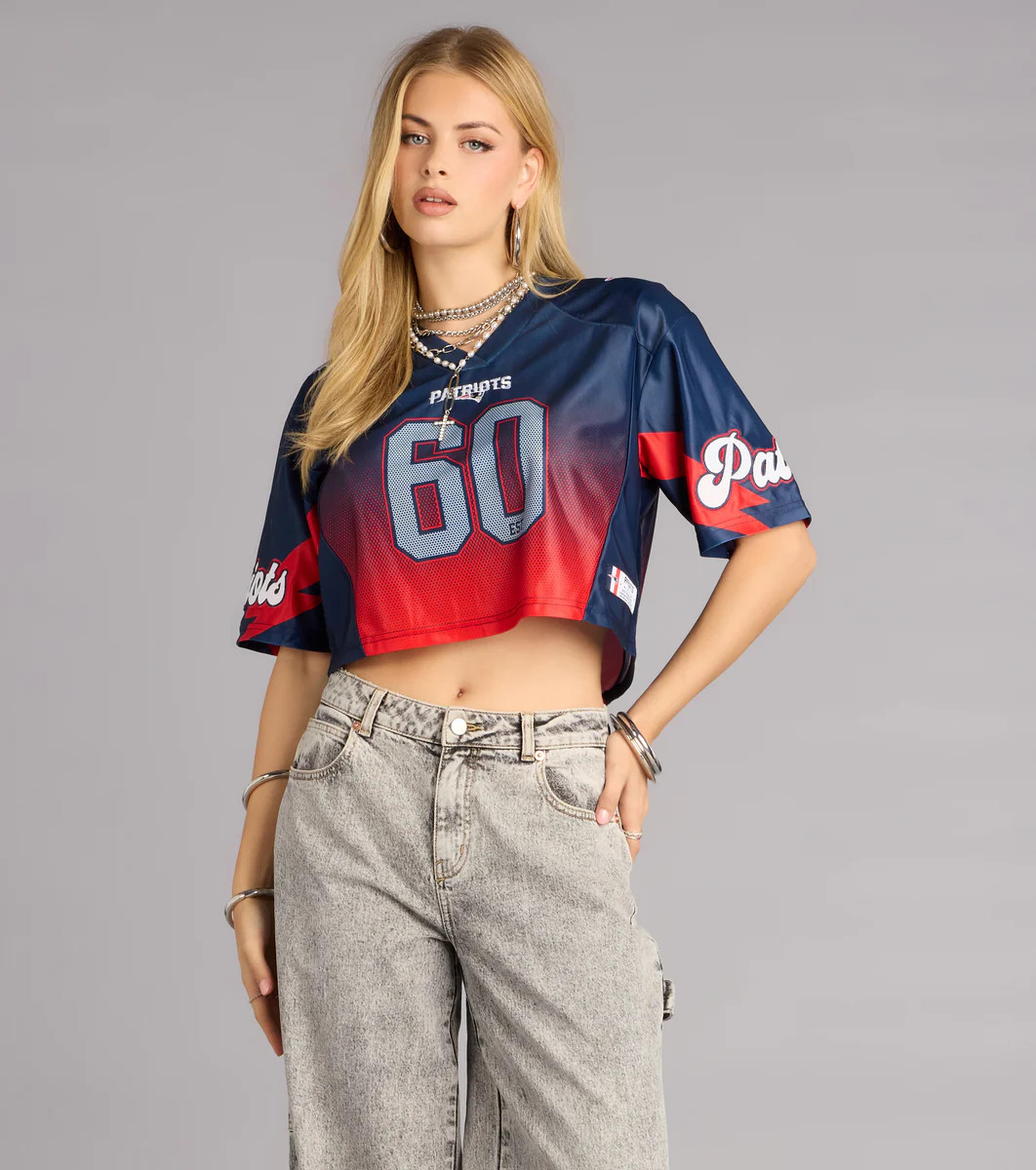 Ultra Game NFL New England Patriots Mesh Crop Top | Windsor Stores