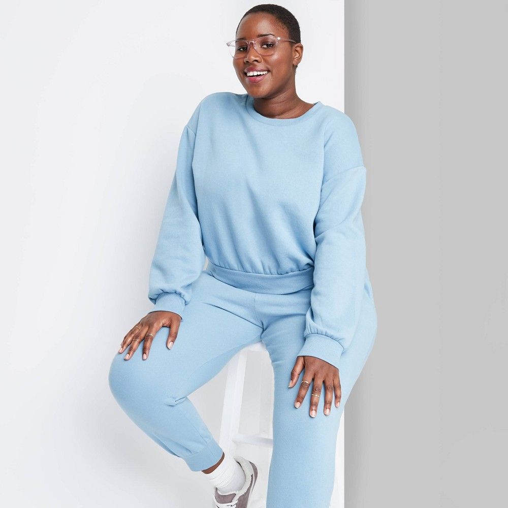 Women's Plus Size Sweatshirt - Wild Fable Blue 4X | Target
