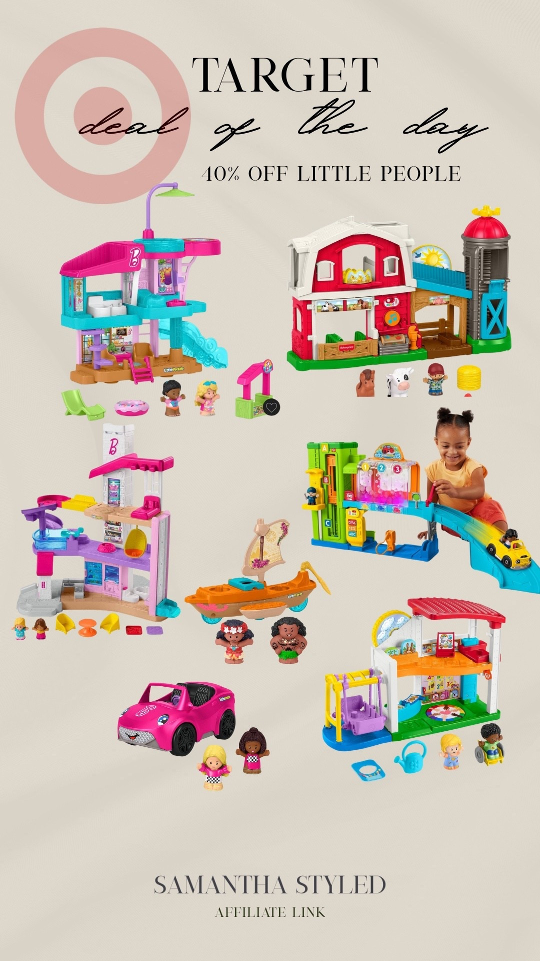 DEAL OF THE DAY 12/11 - 40% off Fisher Price Little People 

#LTKKids #LTKGiftGuide #LTKBaby