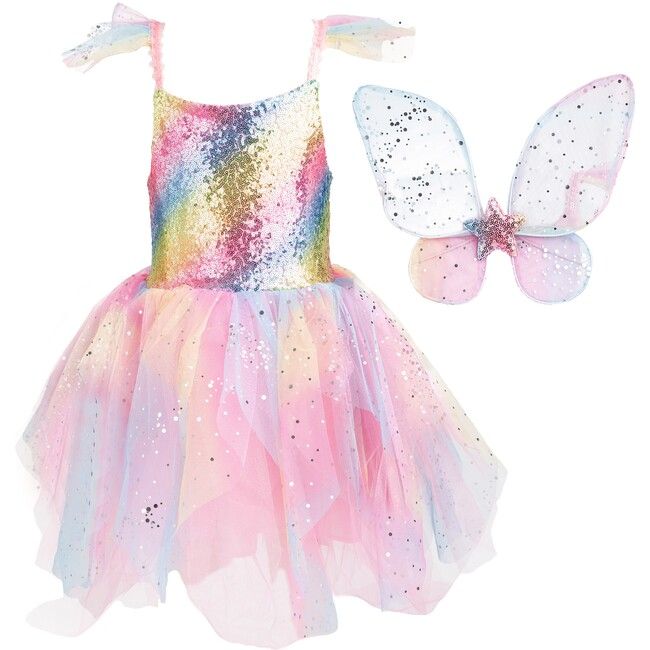 Rainbow Fairy Dress & Wings | Maisonette