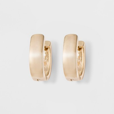 Huggie Hoop Earrings - A New Day™ Gold: Snap Closure, Nickel-Free Metal, Zinc Alloy | Target