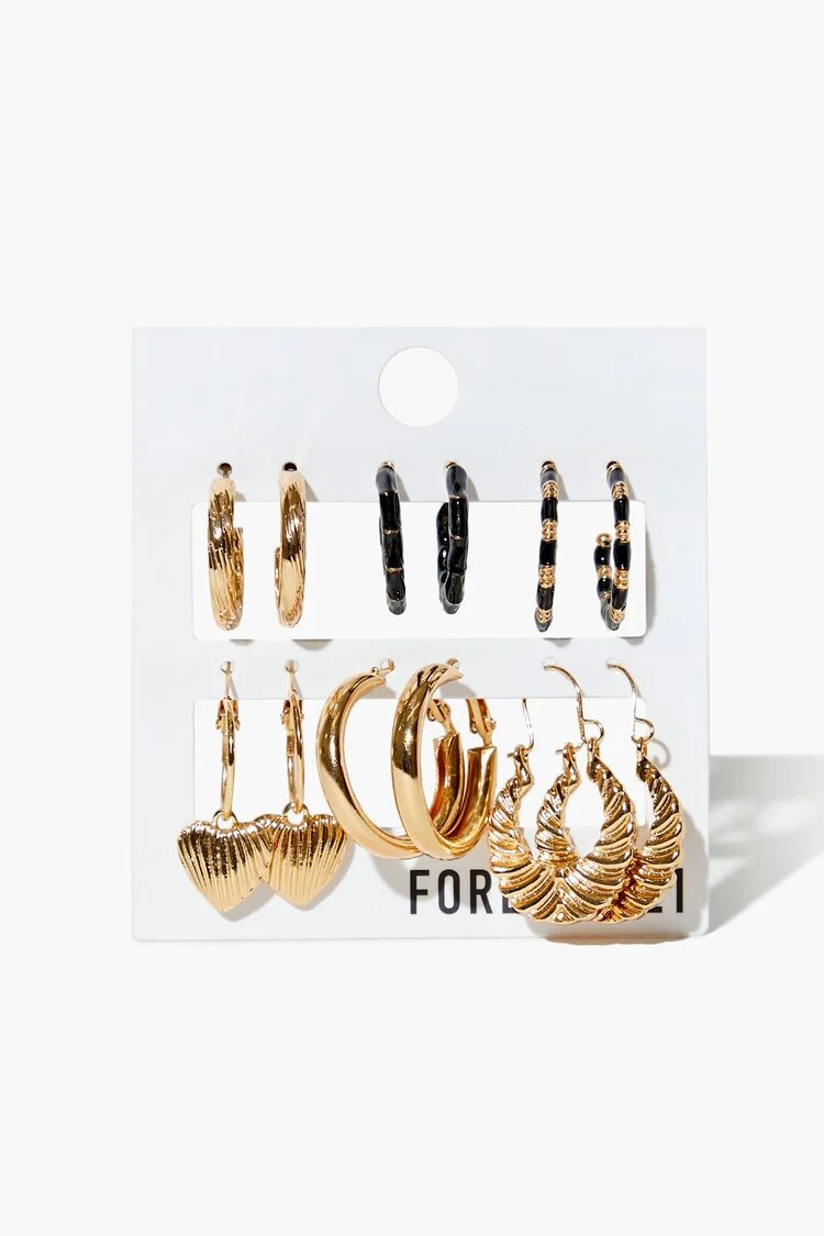 Bamboo Hoop Earring Set | Forever 21 (US)