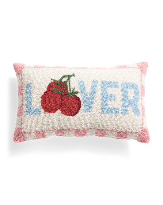12x20 Tomato Lover Hooked Pillow | TJ Maxx