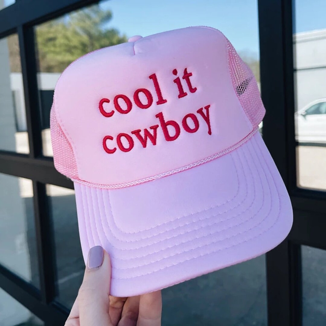 Cool It Cowboy Trucker Hat | Cowboy Hat | Nashville Hat | Bachelorette Party Hat | Cowgirl Hat | ... | Etsy (US)