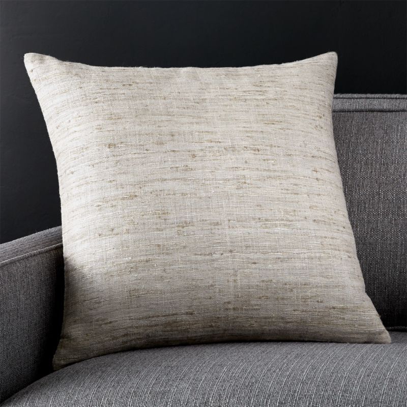 Light Grey Pillow with Down-Alternative Insert + Reviews | Crate and Barrel | Crate & Barrel