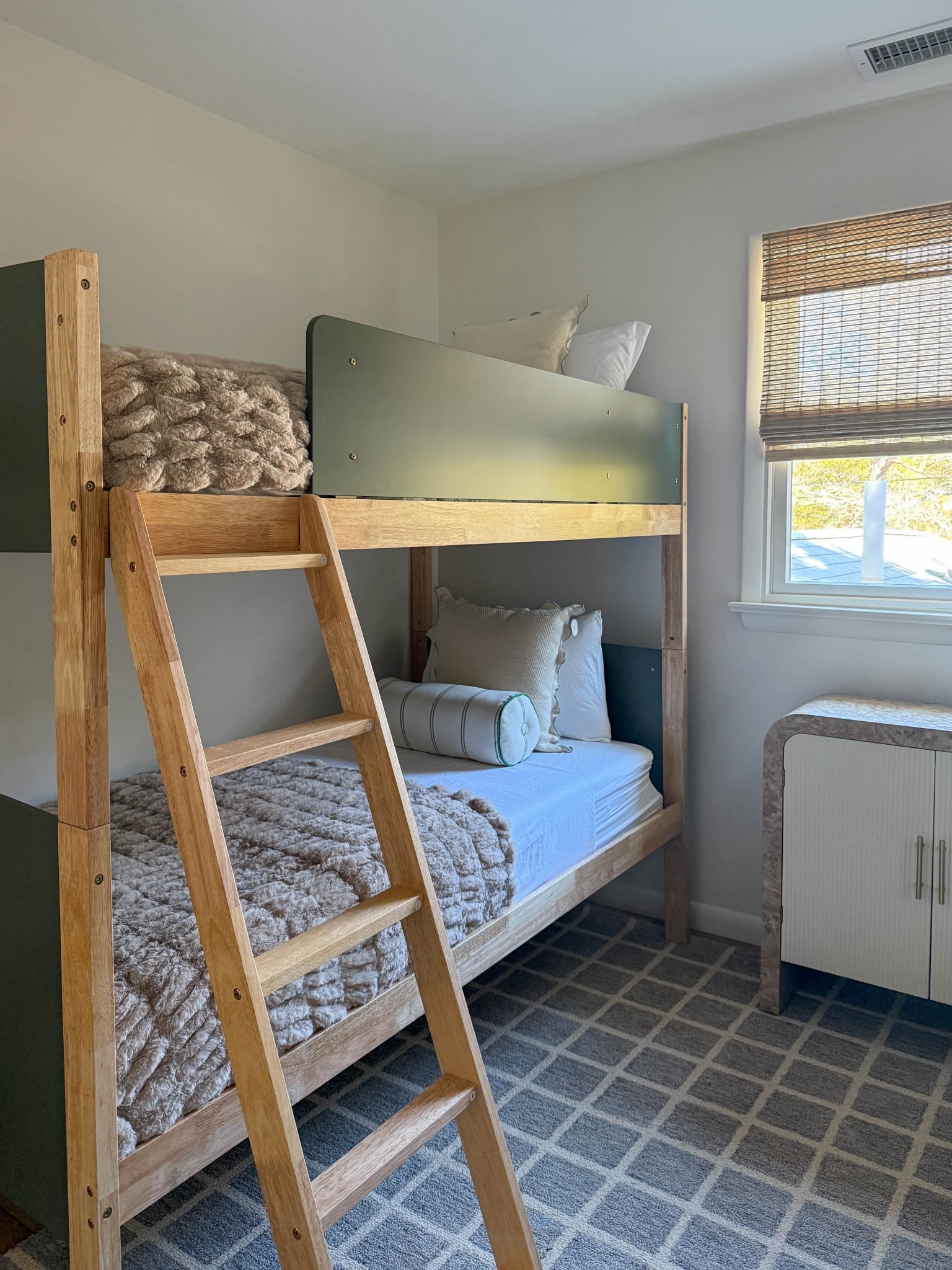 when bunks for $300 are called for to quickly increase the sleeping space, you can’t go wrong with these Wayfair ones. I like to keep the bedding simple but add lots of throw pillows and fuzzy blankets on the bottom— this makes it much simpler to make the beds, but still looks cozy & pretty 

#LTKHome