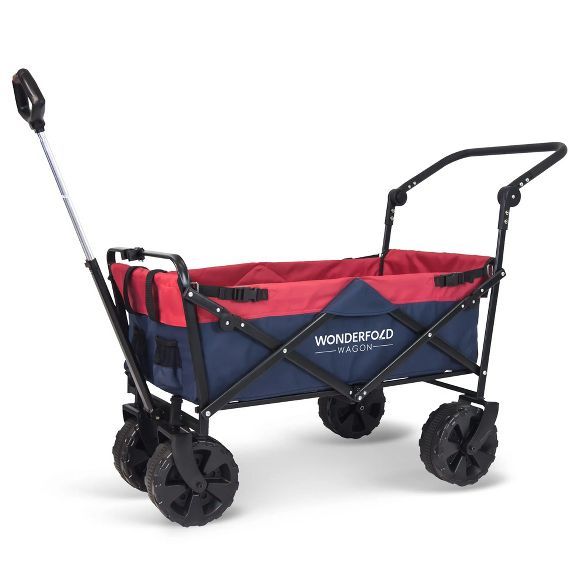 WonderFold Pull and Push Collapsible Folding Utility Wagon with All-Terrain Tires, Storage Pouch,... | Target