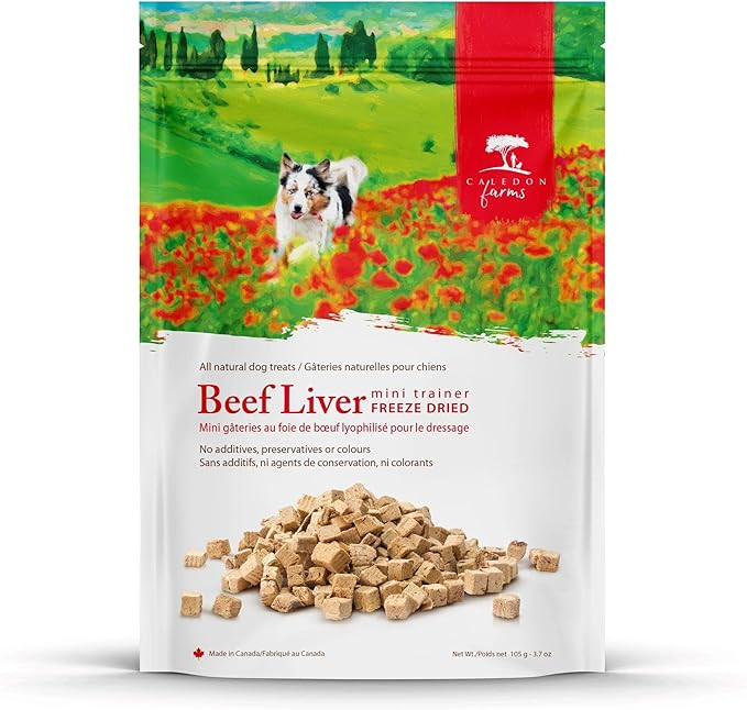 Caledon Farms Mini Trainers- Freeze Dried Beef Liver Dog Treats: Grain Free, Gluten Free, No Addi... | Amazon (US)