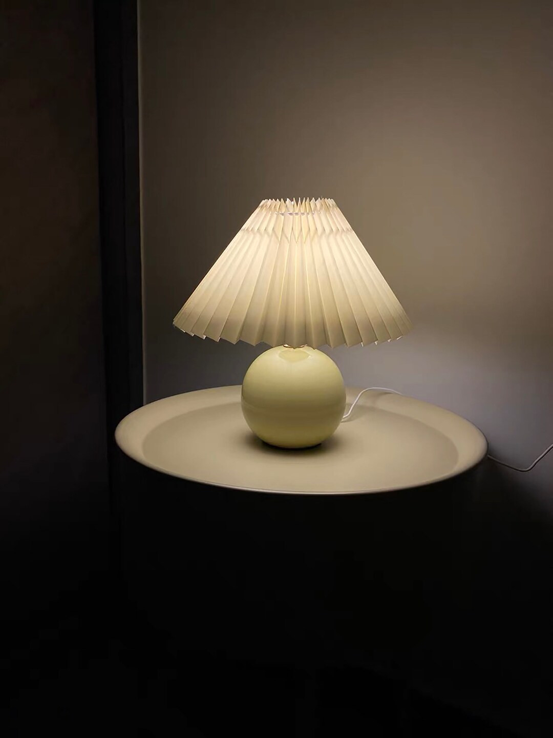 Ceramic Pleated Lamp Bedside Lamps Table Lamp Bedroom Handmade - Etsy | Etsy (US)