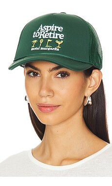 Motel Margarita Aspire To Retire Trucker Hat in Forest from Revolve.com | Revolve Clothing (Global)