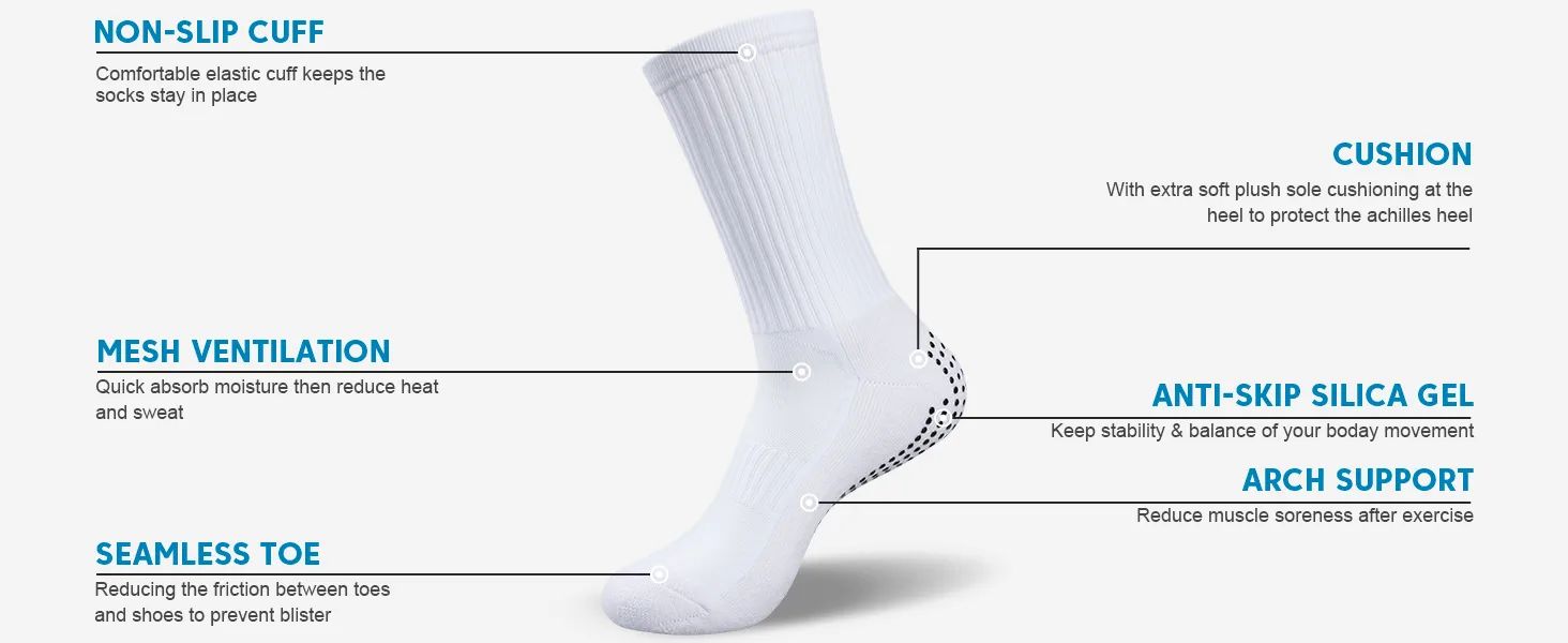 TANSTC Socks Men Women Grip Socks Soccer Anti Slip, Socks for Women Pilates Yoga Non Slip | Amazon (US)