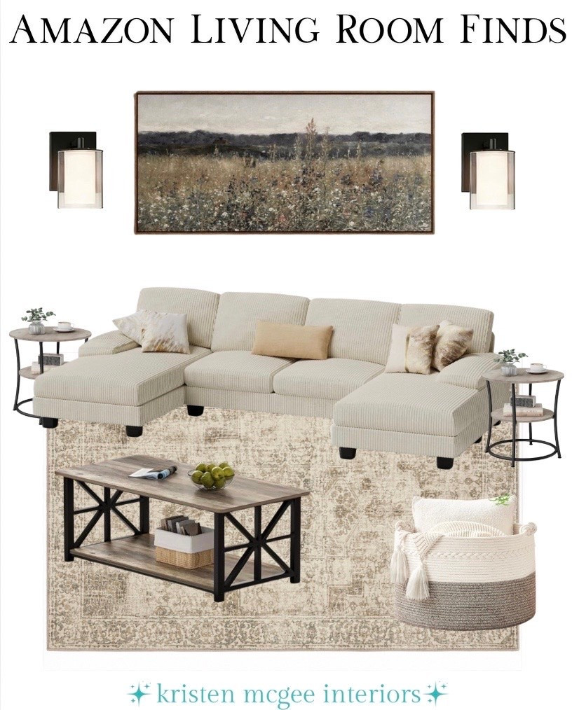 Amazon living rooms that don’t look like Amazon! 🙌🏻🙌🏻 These pieces give custom designer vibes while staying more budget friendly! 🤍✨ #LTKhome #LTKdiml