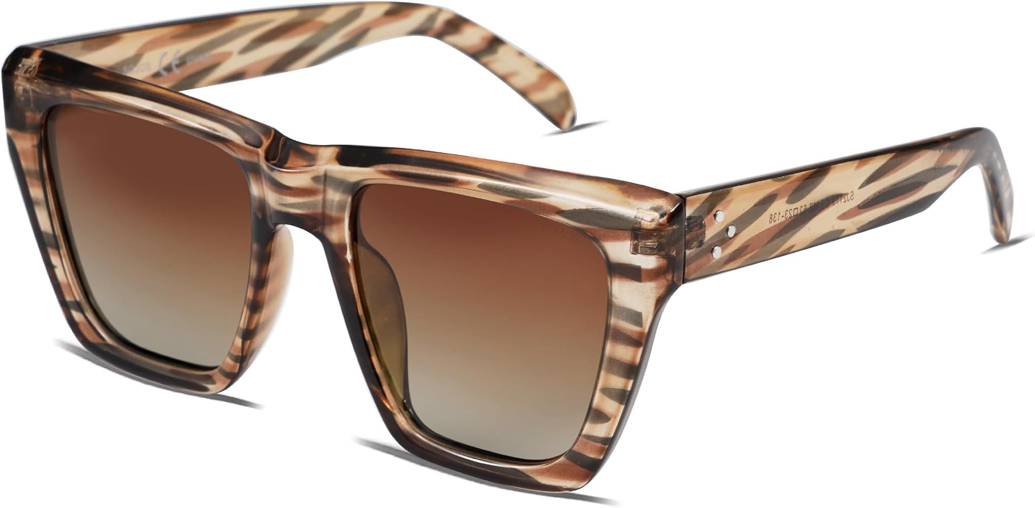 SOJOS Vintage Oversized Square Cat Eye Polarized Sunglasses for Women Trendy Fashion Cateye Style... | Amazon (US)