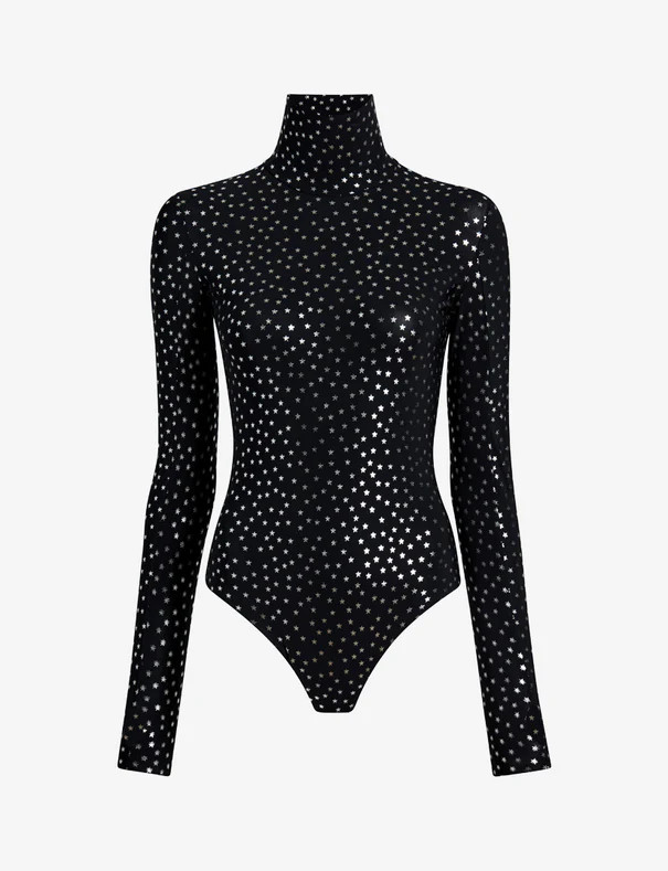 Classic Print Turtleneck Bodysuit | Commando®