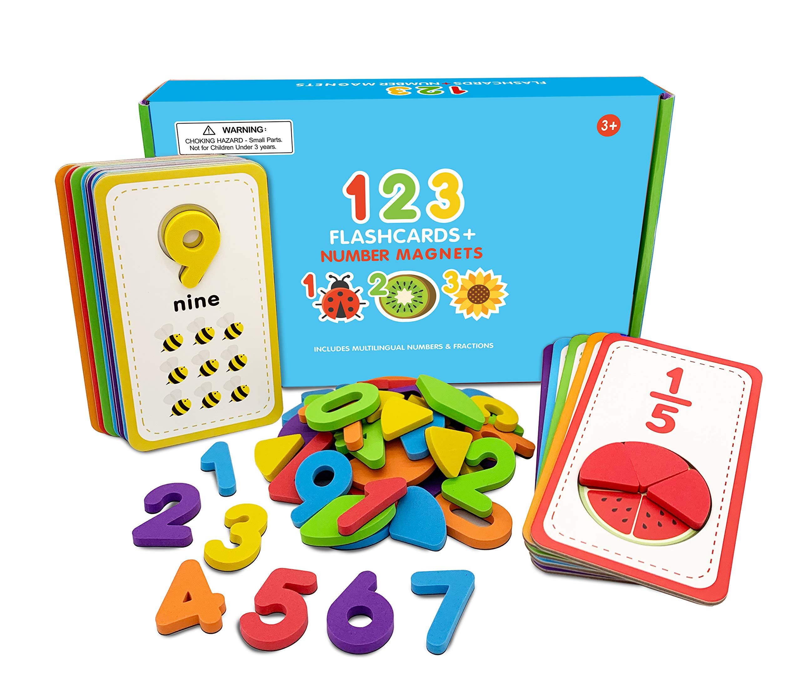Curious Columbus Toddler Flash Cards - Jumbo Number Flash Cards and Magnetic Numbers - Math Learn... | Amazon (US)