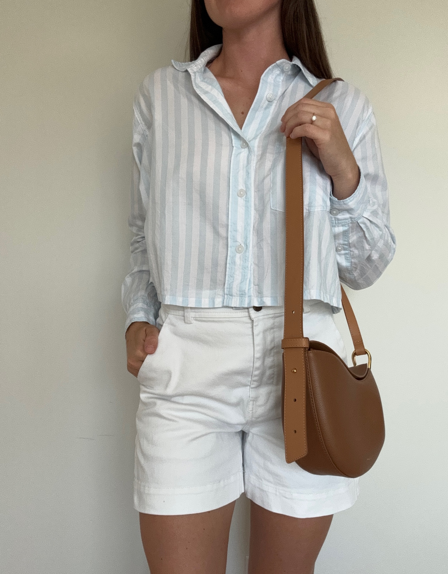 Outfit of the day for the end of summer 🤍 

Striped shirt | white shorts | summer outfit | late summer outfit 

#LTKSeasonal