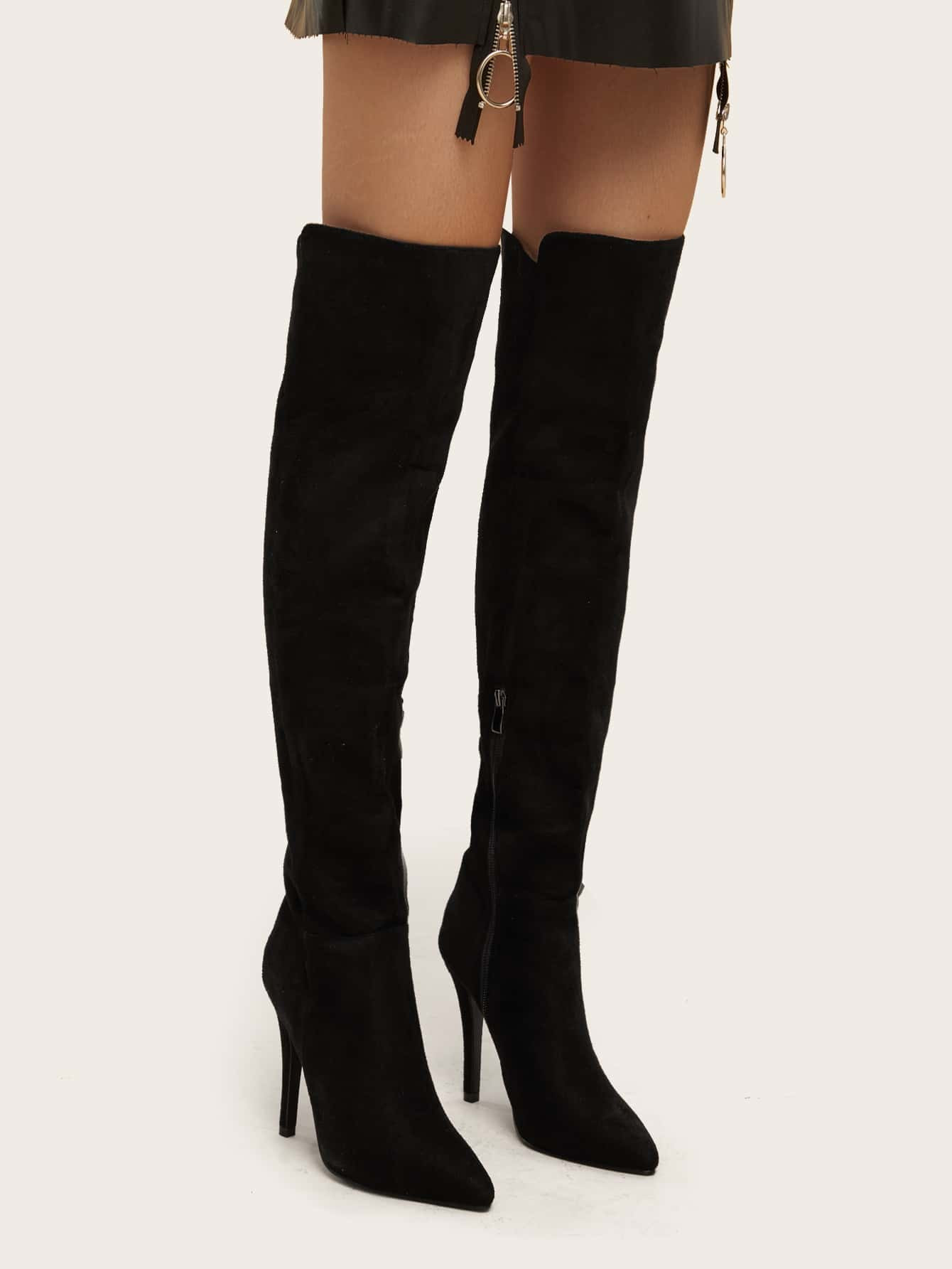 Point Toe Over The Knee Boots | SHEIN