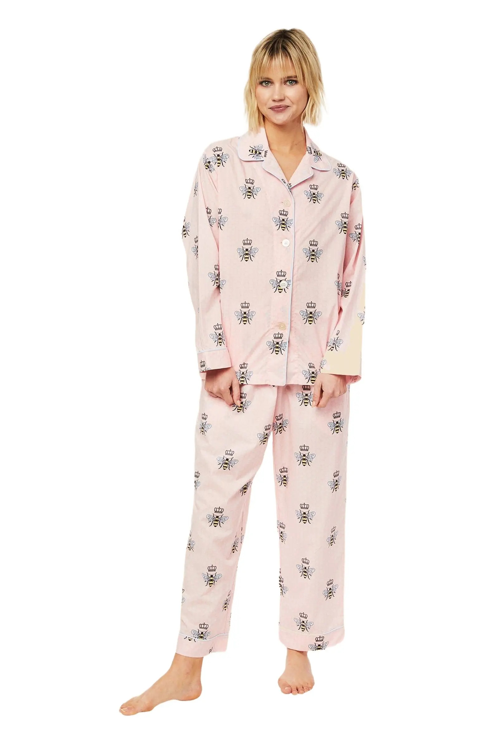 The Cat's Pajamas Luxe Pima Pajama Set Conversational | Nordstrom | Nordstrom