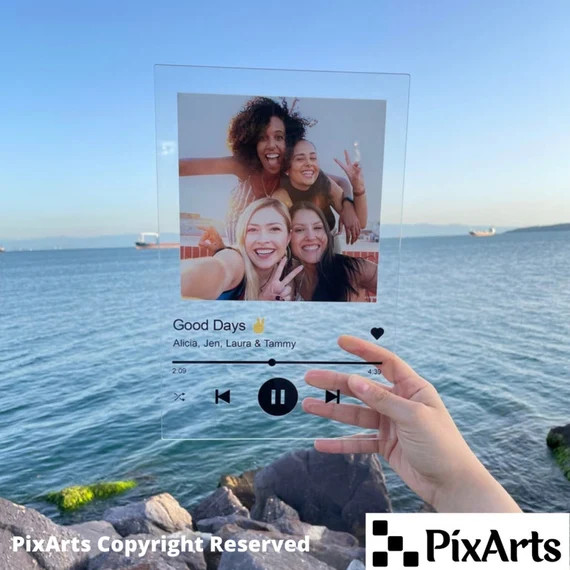 Best Friend Birthday Gifts Personalized Song Plaque Glass Art - Etsy | Etsy (US)