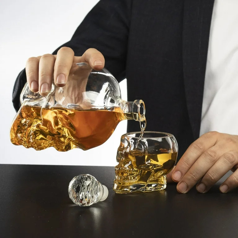 Skull Decanter Large Set with 4 Skull Shot Glasses | Walmart (US)