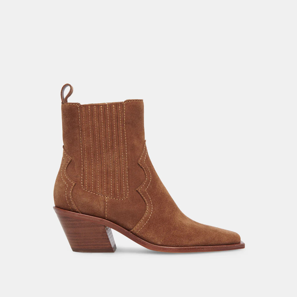 SENNA BOOTIES CHESTNUT SUEDE | DolceVita.com